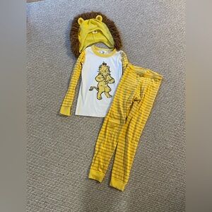 Hanna Andersson wizard of oz cowardly lion pajamas 140cm 10 hat cosplay